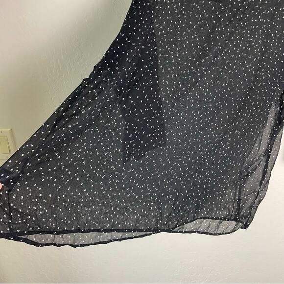 Torrid Black Polka Dot Chiffon Blouse Top Long Sleeve 2X NWT 10927419 - Picture 10 of 13